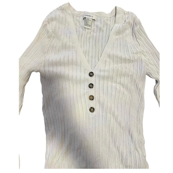 Forever 21 White Knit Top - Picture 3 of 8